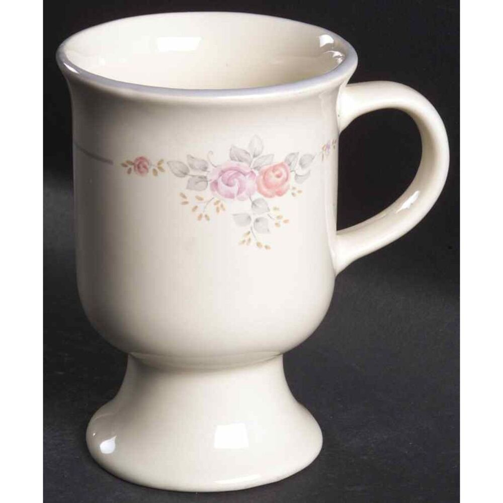 Pfaltzgraff "Trousseau Pedestal Mugs Lot of 4 NWOT